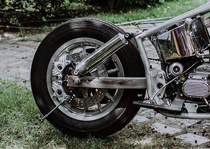 Motorradreifen in Nahaufnahme